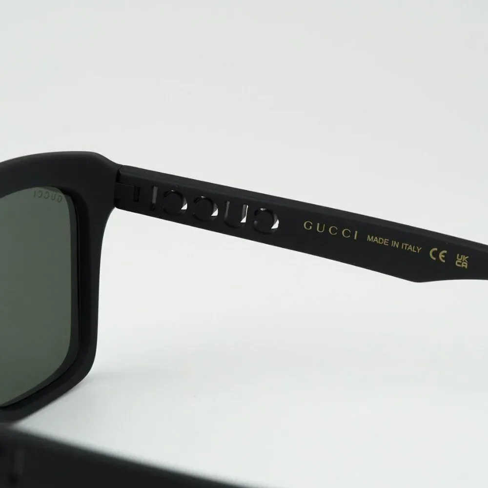 NEW Gucci GG1570S 001 Matte Black Grey Unisex Pilot Sunglasses GG 1570S